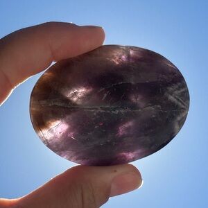 Chevron Amethyst Palm Stone